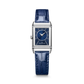 JLC - Reverso Classic Duetto - 34.2 MM x 21 MM - Stainless Steel - Silvered-Gray/Blue Dial - Blue Leather Strap - Q2668443