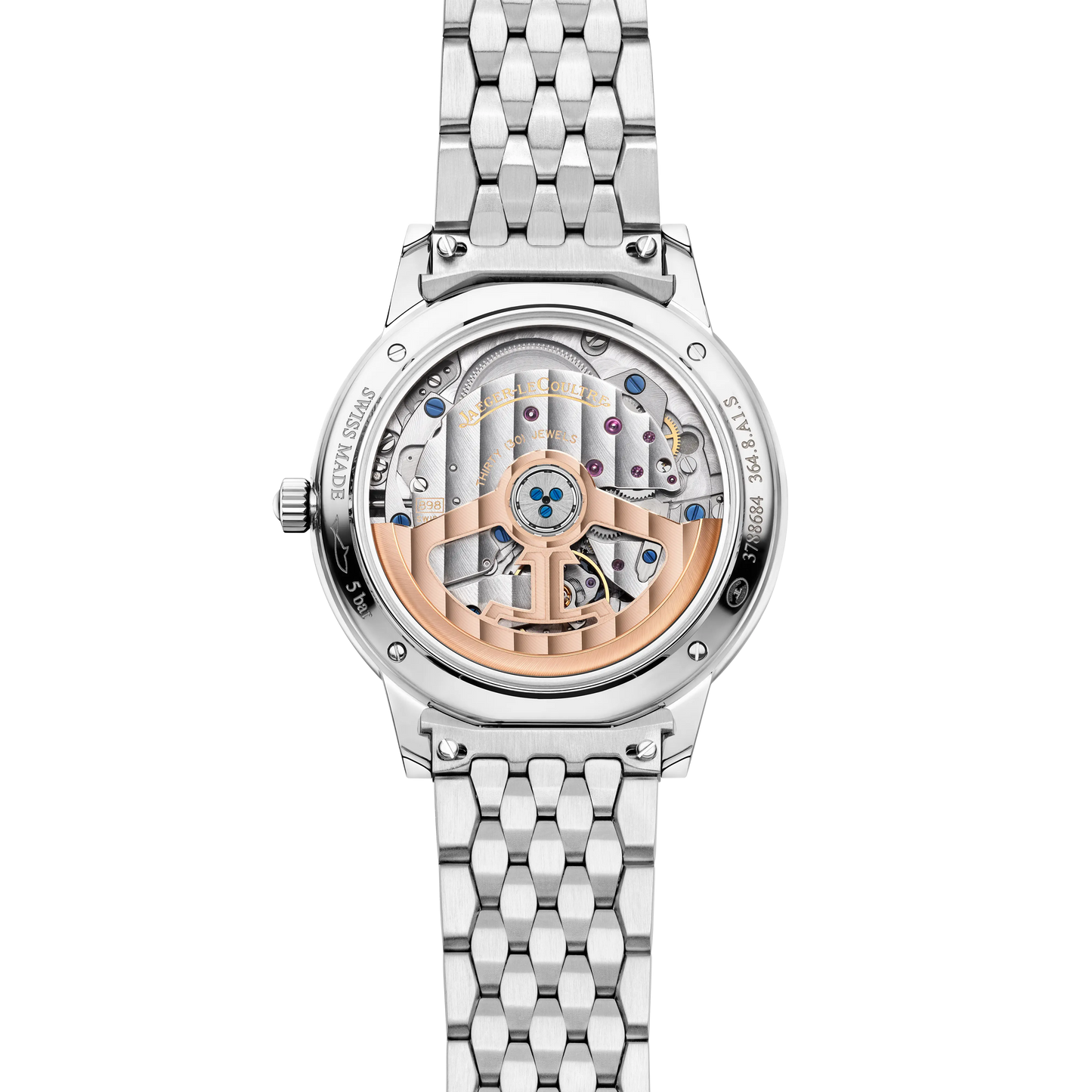 JLC - Rendez-Vous Classic Night & Day - 34 MM - Stainless Steel - Silvered-Gray Guilloché Diamond Dial - Stainless Steel Bracelet - Q3448111