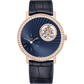 Piaget Altiplano - Rose Gold 41 MM - Black Leather Strap - Diamond Bezel - Blue Dial -  G0A45032