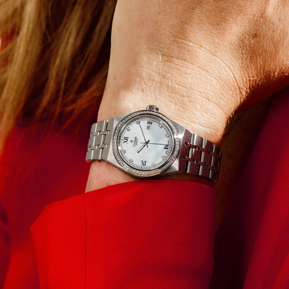 Tudor Royal - 28 MM - Steel - Diamond Bezel - MoP Roman Diamond Dial - M28320-0001