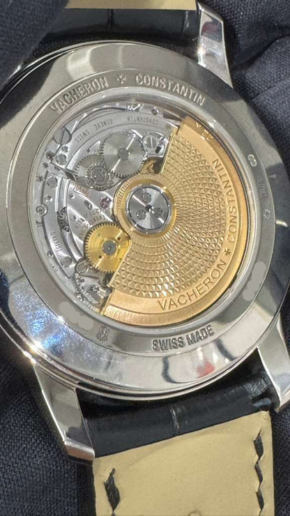 Vacheron Constantin Patrimony White Gold 42.5 MM - Black Leather Strap - White Dial - 4010U/000G-B330