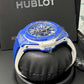 Hublot - Big Bang Cannes & St. Tropez - 45 MM - Blue Ceramic - Skeleton Blue Dial - White and Blue Rubber Strap - Limited Edition - 411.EX.5129.RX