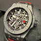 Hublot Big Bang MECA Black Ceramic - 45 MM - Black Rubber Strap - Skeleton Dial - 414.CI.1123.RX