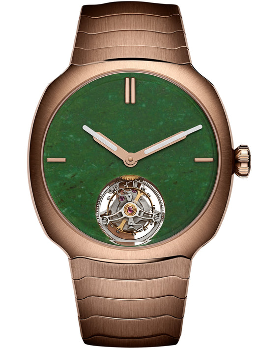 H. Moser & Cie Streamliner Tourbillon - Limited Edition - Red Gold - 40 MM - Wyoming Jade Dial - Red Gold Bracelet - 6804-0406
