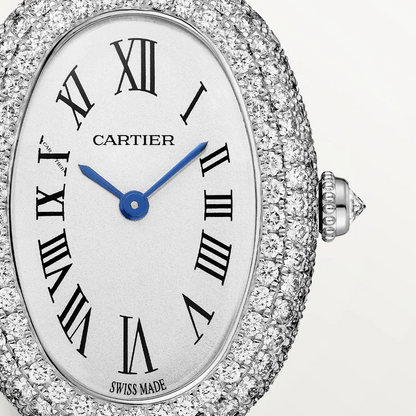 Cartier Baignoire de Cartier White Gold 31.4 MM - White Gold Bracelet - Diamond Bezel - Silvered Dial - WJBA0020