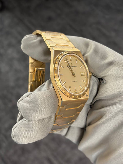 Vacheron Constantin Historiques 222 Yellow Gold 37 MM - Yellow Gold Bracelet - Beige Dial - 4200H/222J-B935