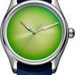 H. Moser & Cie Pioneer Center Seconds Concept Citrus Green - Stainless Steel - 42.8 MM - Rubber Strap - Citrus Green Fumé Dial - 3201-1204