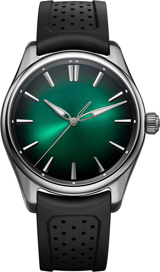 H. Moser & Cie Pioneer Center Seconds Cosmic Green - Stainless Steel - 40 MM - Rubber Strap - Cosmic Green Fumé Dial - 3201-1201