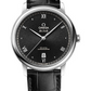 Omega De Ville Stainless Steel 39.5 MM - Black Leather Strap - Black Dial - 424.13.40.20.01.002 nyc watcher nyc watches