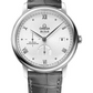 Omega De Ville Stainless Steel 39.5 MM - Grey Leather Strap - Silvery Dial - 424.13.40.21.02.005