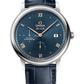 Omega De Ville Stainless Steel 39.5 MM - Blue Leather Strap - Blue Dial - 424.13.40.21.03.003