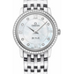 Omega De Ville Stainless Steel 27.5 MM - Stainless Steel Bracelet - Diamond Bezel - White Mother -Of- Pearl Dial - 424.15.27.60.55.001 nyc watcher nyc watches