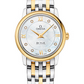 Omega De Ville Stainless Steel and Yellow Gold 27.5 MM - Stainless Steel and Yellow Gold Bracelet - White Mother-Of-Pearl Diamond Dial - 424.20.27.60.55.001 nyc watcher nyc watches