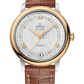 Omega De Ville Stainless Steel and Yellow Gold 32.7 MM - Light Brown Leather Strap - White Silvery Dial - 424.23.33.20.52.001 nyc watcher nyc watches