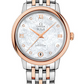 Omega De Ville Stainless Steel and Rose Gold 32.7 MM - Stainless Steel and Rose Gold Bracelet -  Mother-Of-Pearl Dial - 424.20.33.20.55.001 nyc watcher nyc watches