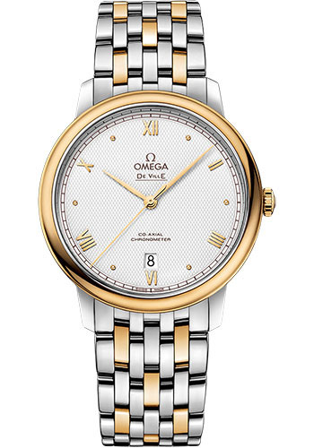 Omega De Ville Yellow Gold and Stainless Steel 39.5 MM - Yellow Gold and Stainless Steel Bracelet - Grey Dial - 424.20.40.20.02.005 nyc watcher nyc watches