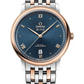 Omega De Ville Rose Gold and Stainless Steel 39.5 MM - Rose Gold and Stainless Steel Bracelet - Blue Dial - 424.20.40.20.03.001 nyc watcher nyc watches