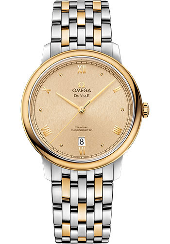 Omega De Ville Yellow Gold and Stainless Steel 39.5 MM - Yellow Gold and Stainless Steel Bracelet - Yellow Gold Dial - 424.20.40.20.08.002 nyc watcher nyc watches