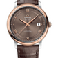 Omega De Ville Rose Gold and Stainless Steel 39.5 MM - Brown Leather Strap - Brown Dial - 424.23.40.20.13.001 nyc watcher nyc watches