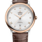 Omega De Ville Rose Gold and Stainless Steel 39.5 MM - Brown Leather Strap - White Silvery Diamond Dial - 424.23.40.20.52.001 nyc watcher nyc watches