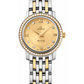 Omega De Ville Stainless Steel and Yellow Gold 24.4 MM - Stainless Steel and Yellow Gold Bracelet - Diamond Bezel - Champagne Diamond Dial - 424.25.24.60.58.001 nyc watcher nyc watches