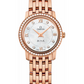 Omega De Ville Rose Gold 24.4 MM - Rose Gold Bracelet - Diamond Bezel - White Mother -Of- Pearl Diamond Dial - 424.55.24.60.55.002 nyc watcher nyc watches