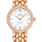 Omega De Ville Rose Gold 27.4 MM - Rose Gold Bracelet - Diamond Bezel - Mother-Of-Pearl Dial - 424.55.27.60.55.004