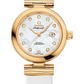 Omega De Ville Yellow Gold 34 MM - White Leather Strap - White Mother-Of-Pearl Diamond Dial - 425.62.34.20.55.003