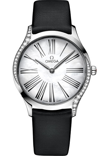 Omega De Ville Stainless Steel 36 MM - Black Fabric Strap - White Mother-Of-Pearl Dial - 428.17.36.60.05.001