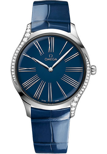 Omega De Ville Stainless Steel 39 MM - Blue Rubber Strap - Blue Dial - 428.18.39.60.03.001