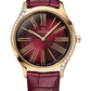 Omega De Ville Yellow Gold 36 MM - Red Leather Strap - Red Dial - 428.58.36.60.11.001