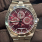 Vacheron Constantin Overseas Chronograph White Gold 41.5 MM - White Gold Bracelet - Burgundy Dial - 4300V/220G-H151