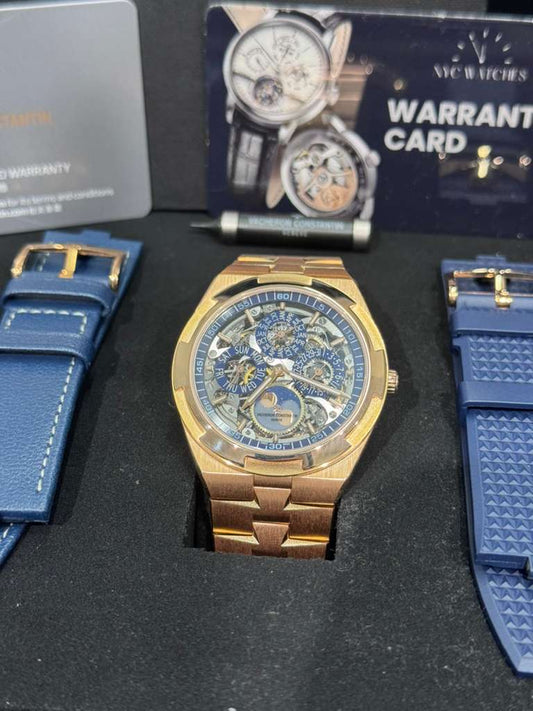 Vacheron Constantin - Overseas - Perpetual Calendar Ultra-thin - 41.5 MM - Rose Gold - Skeleton Dial - 4300V/220R-B642