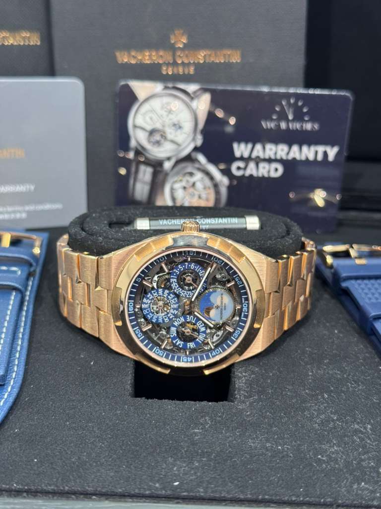 Vacheron Constantin - Overseas - Perpetual Calendar Ultra-thin - 41.5 MM - Rose Gold - Skeleton Dial - 4300V/220R-B642