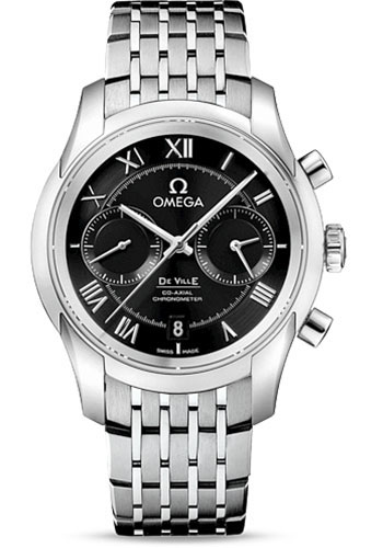 Omega De Ville Stainless Steel 42 MM - Stainless Steel Bracelet - Black Dial - 431.10.42.51.01.001 nyc watcher nyc watches