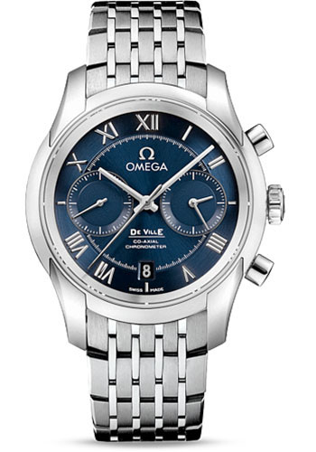 Omega De Ville Stainless Steel 42 MM - Stainless Steel Bracelet - Blue Dial - 431.10.42.51.03.001 nyc watcher nyc watches