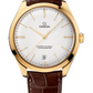 Omega De Ville Yellow Gold 40 MM - Brown Leather Strap - Silvery Dial - 432.53.40.21.02.001