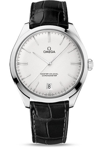 Omega De Ville Stainless Steel 40 MM - Black Leather Strap - Silvery Dial - 432.53.40.21.02.004