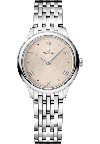 Omega De Ville Stainless Steel 27.5 MM - Stainless Steel Bracelet - PVD Linen Dial - 434.10.28.60.09.001