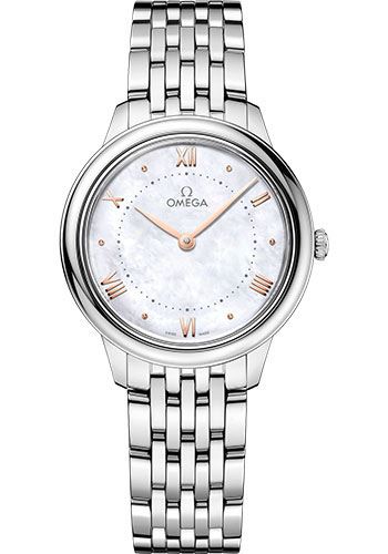 Omega De Ville Stainless Steel 30 MM - Stainless Steel Bracelet - White Mother-Of-Pearl Dial - 434.10.30.60.05.001