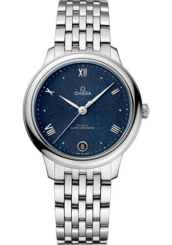 Omega De Ville Stainless Steel  34 MM - Stainless Steel Bracelet - Blue Dial - 434.10.34.20.03.002