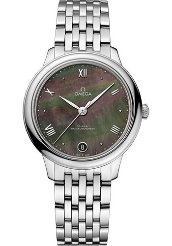 Omega De Ville Stainless Steel  34 MM - Stainless Steel Bracelet - Grey Dial - 434.10.34.20.07.001