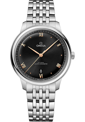 Omega De Ville Stainless Steel 40 MM - Stainless Steel Bracelet - Black Dial - 434.10.40.20.01.001