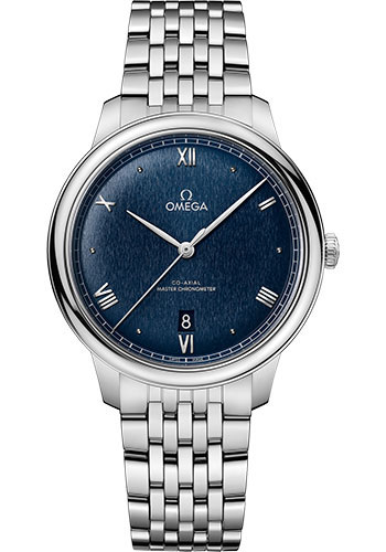 Omega De Ville Stainless Steel 40 MM - Stainless Steel Bracelet - Blue Dial - 434.10.40.20.03.001