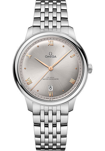 Omega De Ville Stainless Steel 40 MM - Stainless Steel Bracelet - Grey Dial - 434.10.40.20.06.001