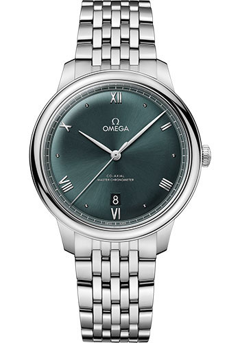 Omega De Ville Stainless Steel 40 MM - Stainless Steel Bracelet - Green Dial - 434.10.40.20.10.001