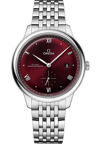 Omega De Ville Stainless Steel 41 MM - Stainless Steel Bracelet - Red Dial - 434.10.41.20.11.001