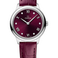 Omega De Ville Stainless Steel 27.5 MM - Red Leather Strap - Red Dial - 434.13.28.60.61.001