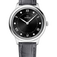 Omega De Ville Stainless Steel 30 MM - Dark Grey Leather Strap - Black Dial - 434.13.30.60.51.001