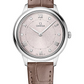 Omega De Ville Stainless Steel 30 MM - Brown Leather Strap - Rose Silvery Dial - 434.13.30.60.52.001